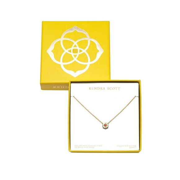 Kendra Scott Jewelry - Kendra Scott -  Riley Garnet 14K Gold Over Brass Pend Red